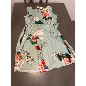 NWT blue floral OWIN sleeveless dress size plus 2X